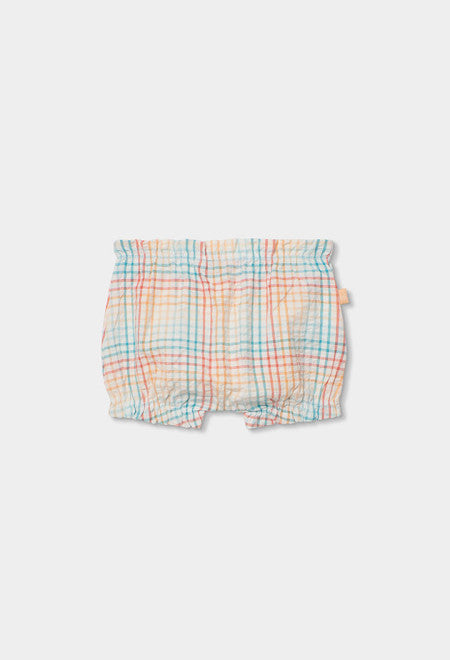 CONJUNTO DE PUNTO BLANCO CON ELEFANTE MULTICOLOR