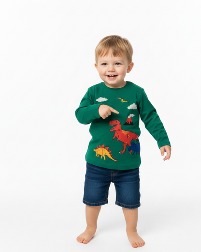 CAMISETA DINOSAURIOS ALGODÓN