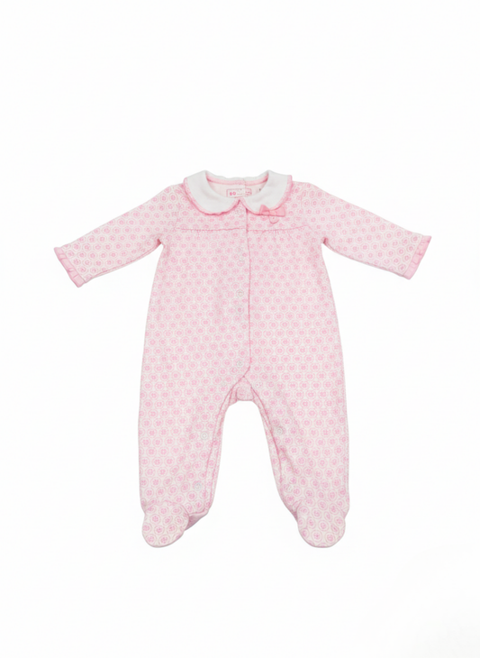 PELELE DE MANGA LARGA ROSA CON ESTAMPADO GEOMÉTRICO