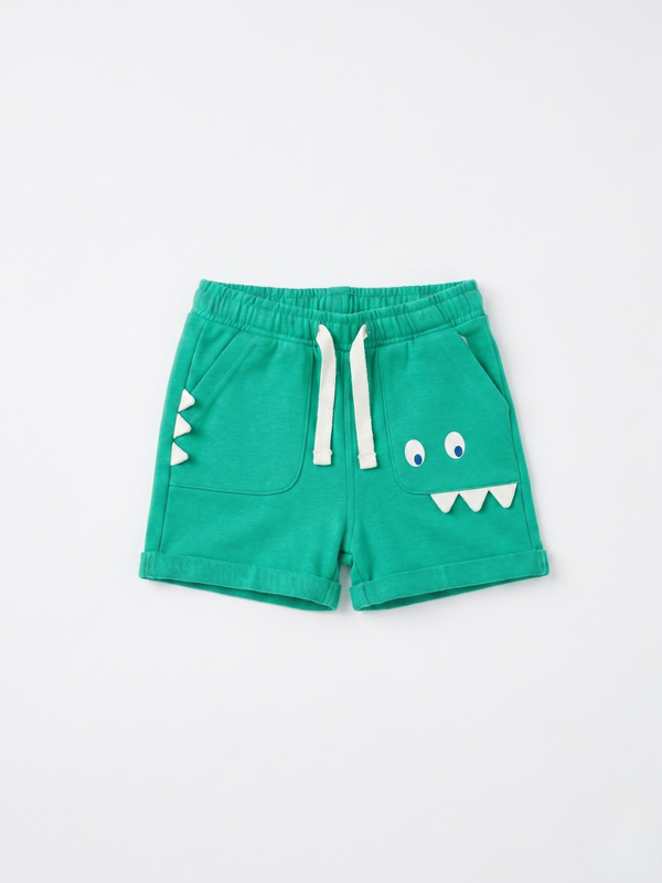 PANTALÓN CORTO DE BEBÉ MONSTRUITO