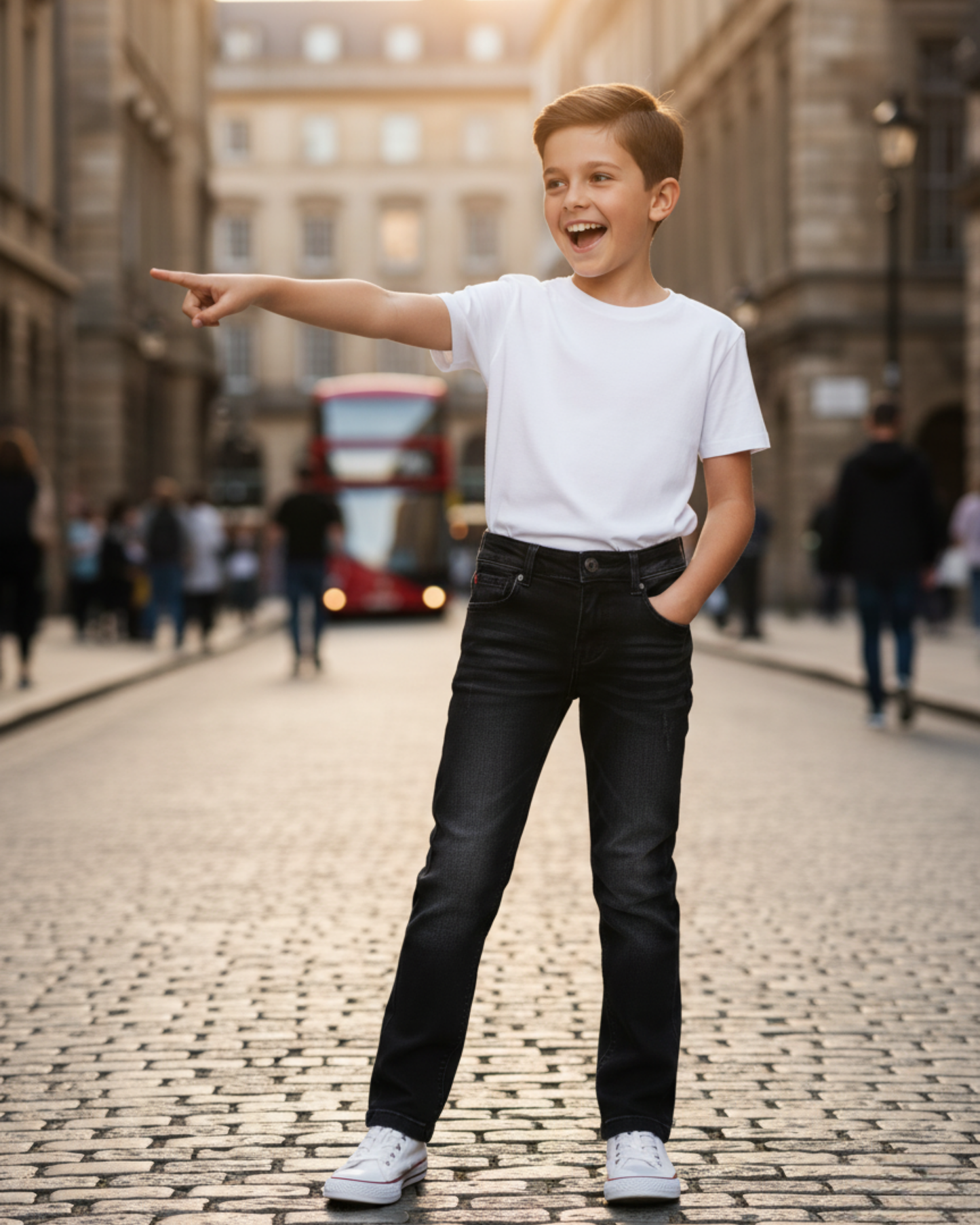 PANTALÓN VAQUERO NEGRO