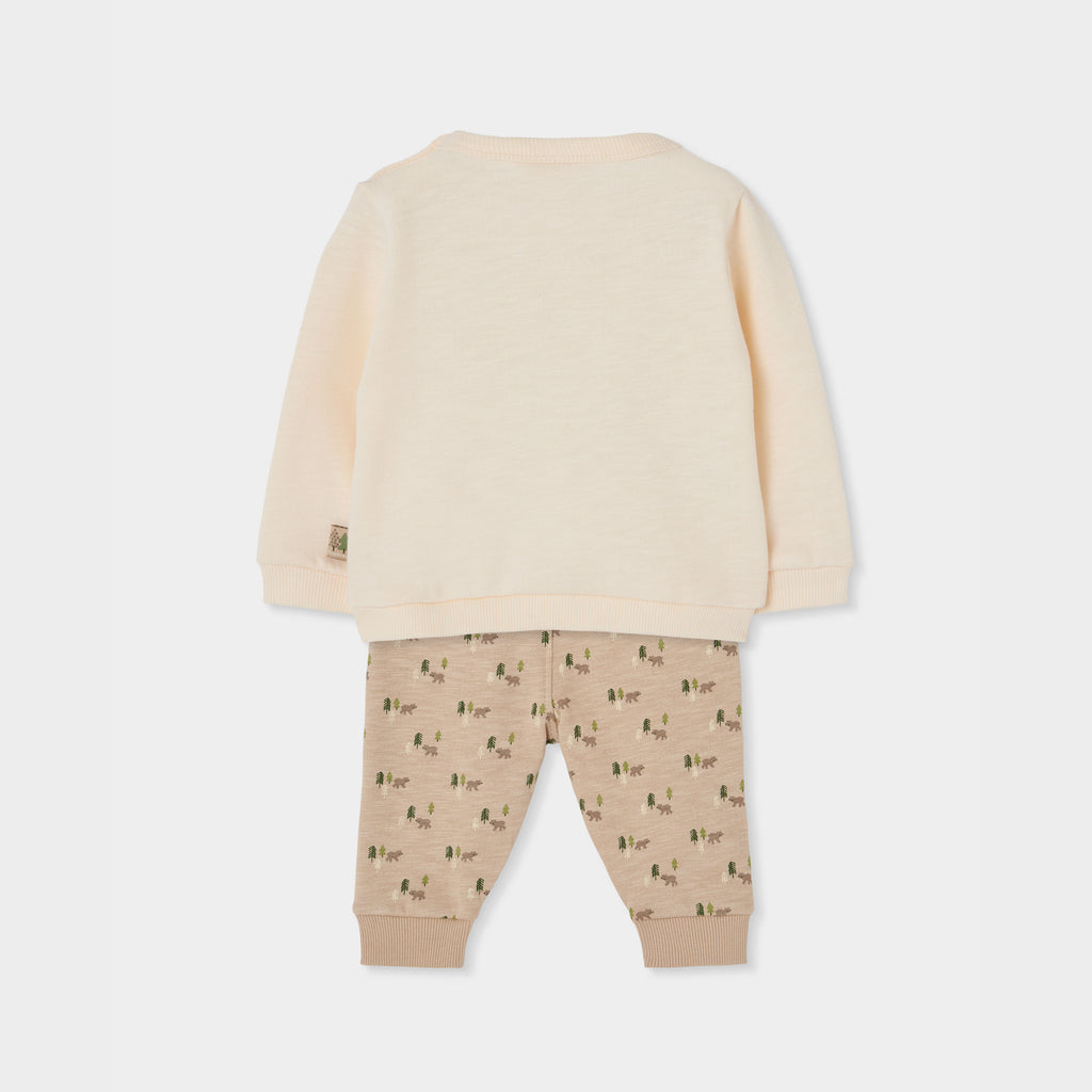 CONJUNTO PARA BEBÉ DE PUNTO CRUDO