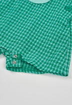 CONJUNTO DE PUNTO DE CUADROS VERDE
