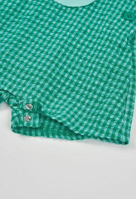 CONJUNTO DE PUNTO DE CUADROS VERDE