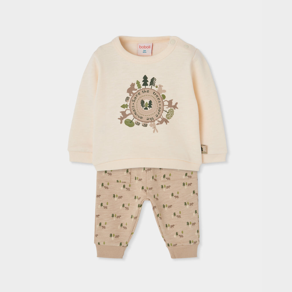 CONJUNTO PARA BEBÉ DE PUNTO CRUDO