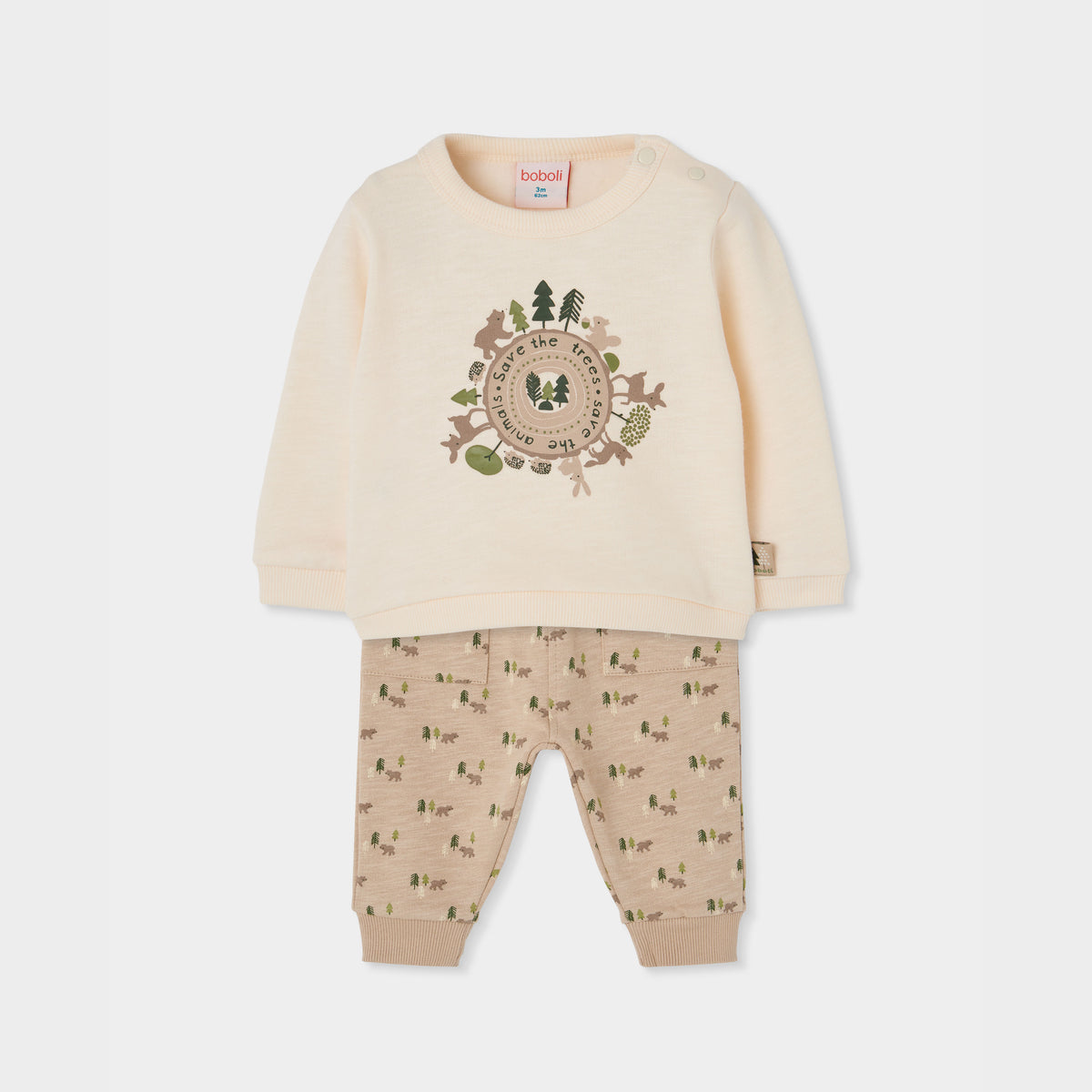 CONJUNTO PARA BEBÉ DE PUNTO CRUDO