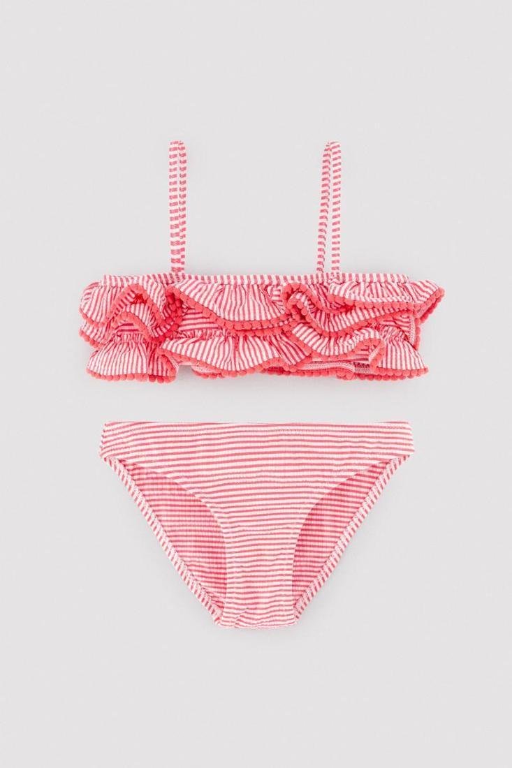 BIKINI A RAYAS ROSA Y BLANCO
