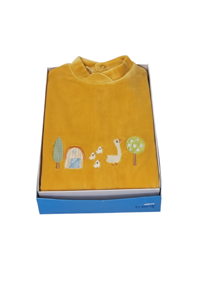 CONJUNTO DE DOS PIEZAS DE ALGODÓN CON BORDADO DE GRANJA