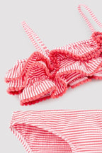 BIKINI A RAYAS ROSA Y BLANCO