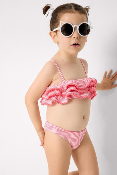 BIKINI A RAYAS ROSA Y BLANCO