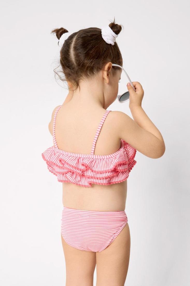 BIKINI A RAYAS ROSA Y BLANCO