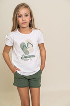 CONJUNTO DE NIÑA CON DIBUJO DE CHANCLAS