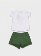 CONJUNTO DE NIÑA CON DIBUJO DE CHANCLAS