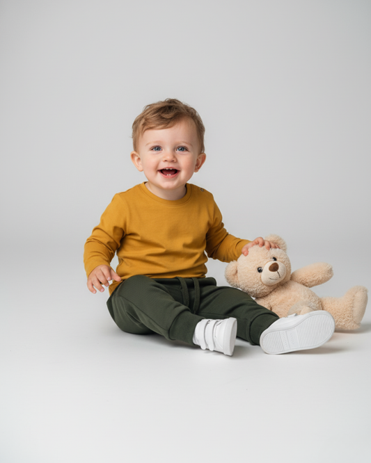 PANTALÓN JOGGING VERDE MILITAR NIÑO