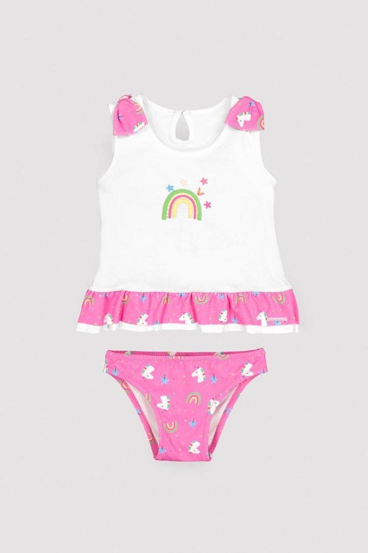 CONJUNTO DE BRAGUITA Y CAMISETA CON ARCOIRIS