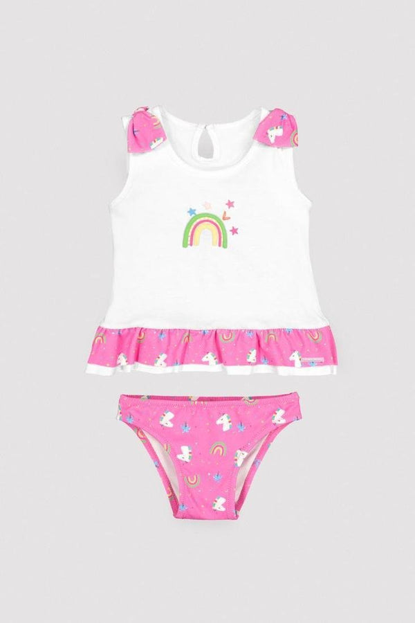 CONJUNTO DE BRAGUITA Y CAMISETA CON ARCOIRIS