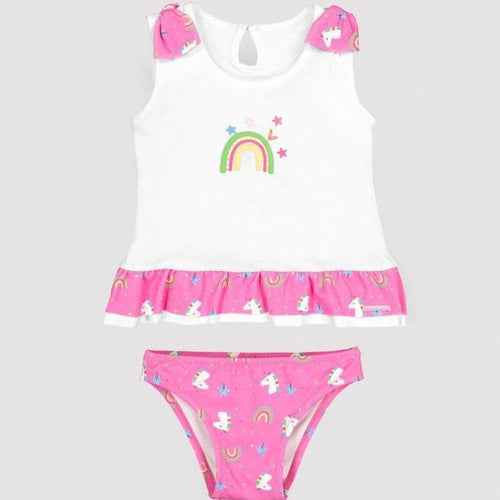 CONJUNTO DE BRAGUITA Y CAMISETA CON ARCOIRIS