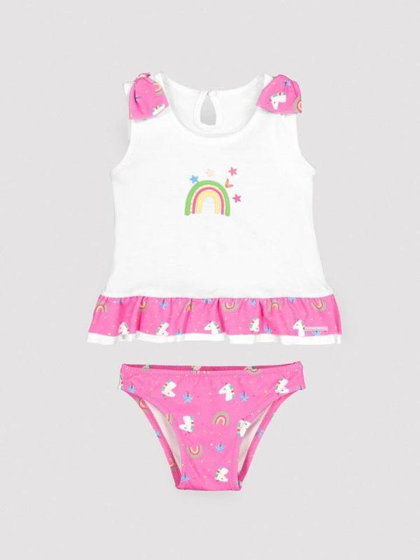 CONJUNTO DE BRAGUITA Y CAMISETA CON ARCOIRIS