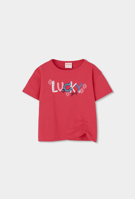 CAMISETA DE PUNTO MAGENTA