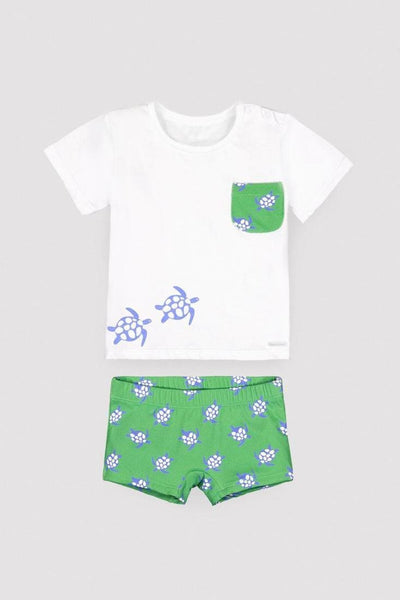 CONJUNTO DE BÓXER Y CAMISETA DE TORTUGA