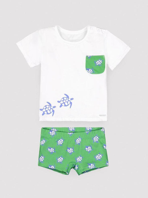 CONJUNTO DE BÓXER Y CAMISETA DE TORTUGA