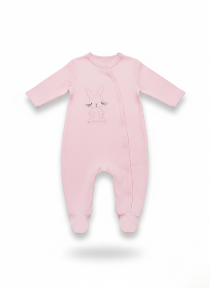 PACK DE DOS PELELES: ROSA LISO Y CON ESTAMPADO DE CONEJITOS