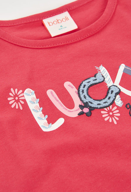 CAMISETA DE PUNTO MAGENTA