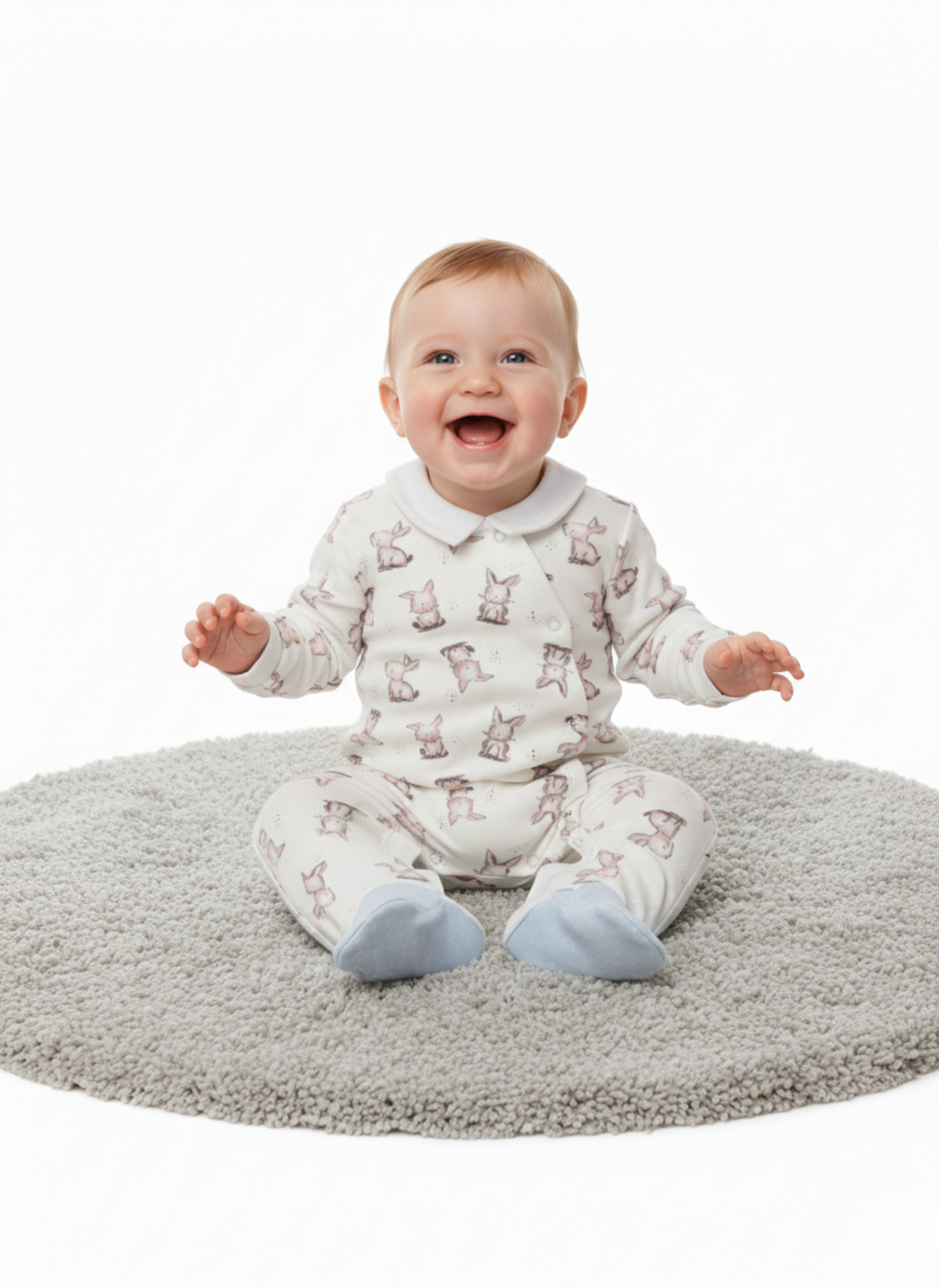 PACK DE DOS PELELES: ROSA LISO Y CON ESTAMPADO DE CONEJITOS