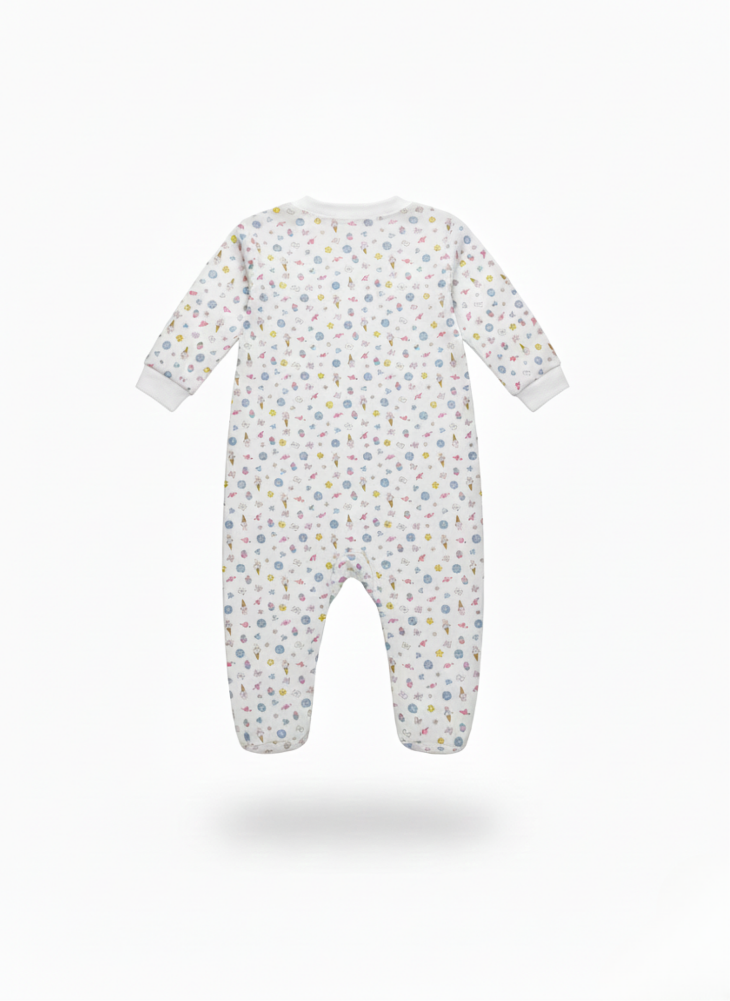 PELELE DE MANGA LARGA BLANCO CON ESTAMPADAO DE DULCES