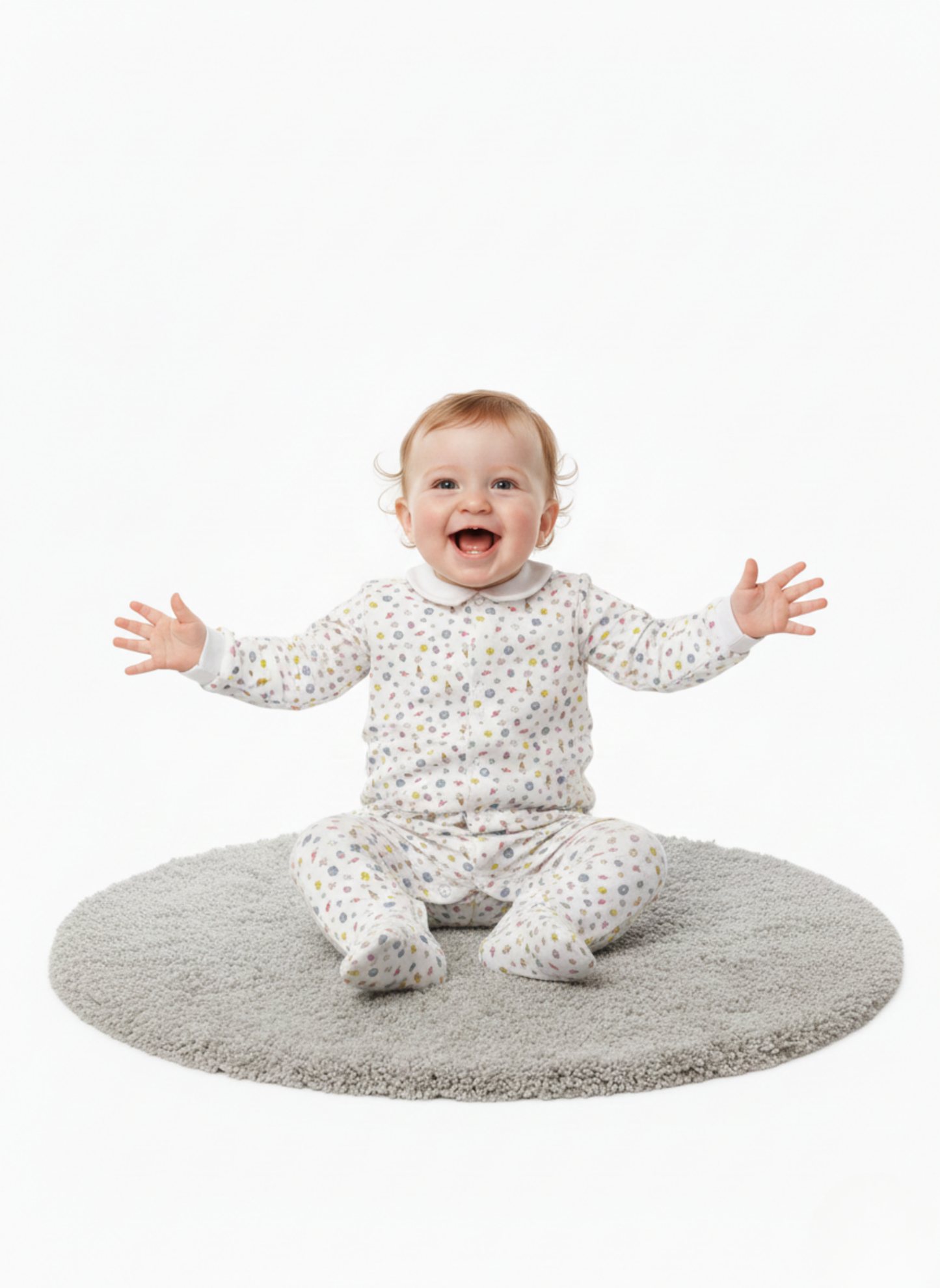 PELELE DE MANGA LARGA BLANCO CON ESTAMPADAO DE DULCES