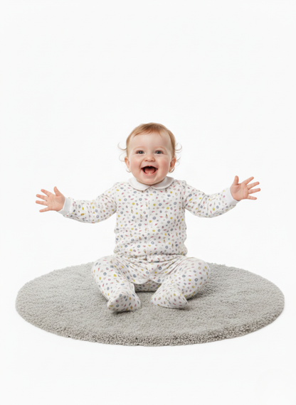 PELELE DE MANGA LARGA BLANCO CON ESTAMPADAO DE DULCES