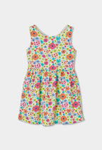 VESTIDO DE SATÉN CON ESTAMPADO DE FLORES