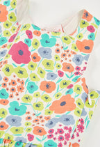 VESTIDO DE SATÉN CON ESTAMPADO DE FLORES