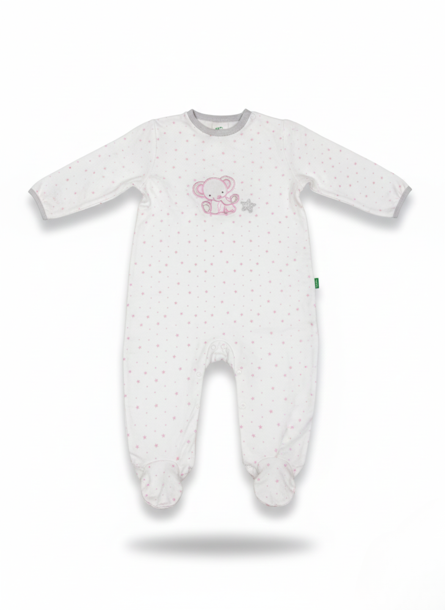 PELELE DE MANGA LARGA BLANCO CON ESTAMPADO DE ESTRELLAS