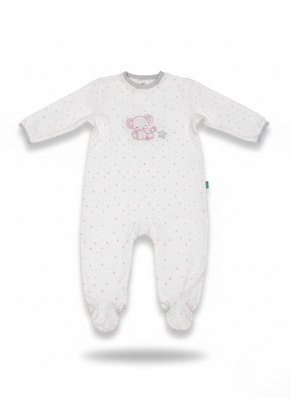 PELELE DE MANGA LARGA BLANCO CON ESTAMPADO DE ESTRELLAS