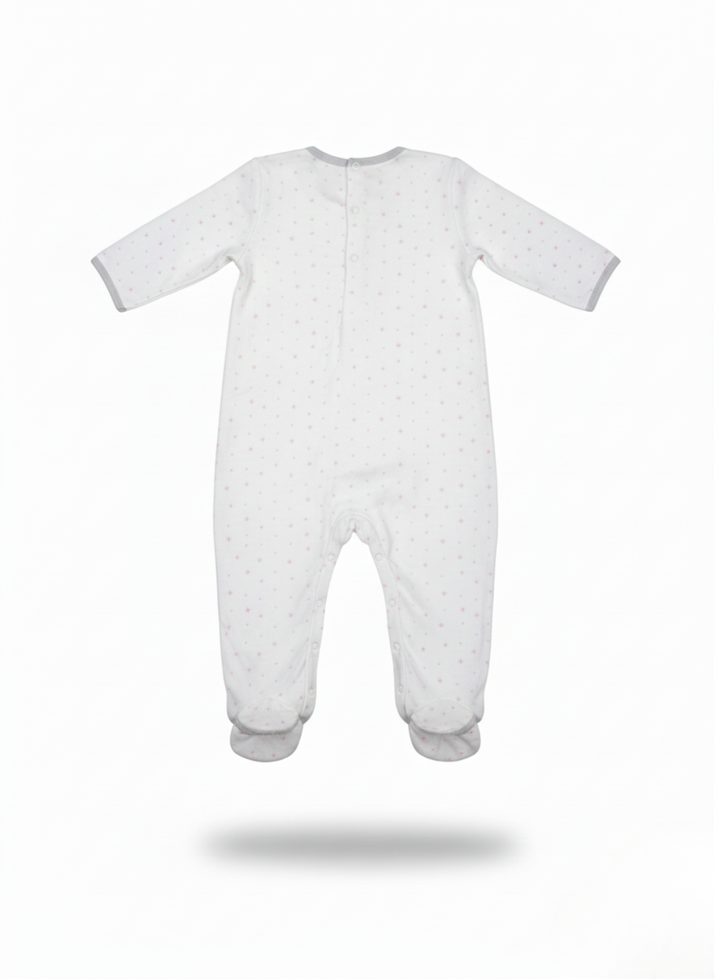 PELELE DE MANGA LARGA BLANCO CON ESTAMPADO DE ESTRELLAS