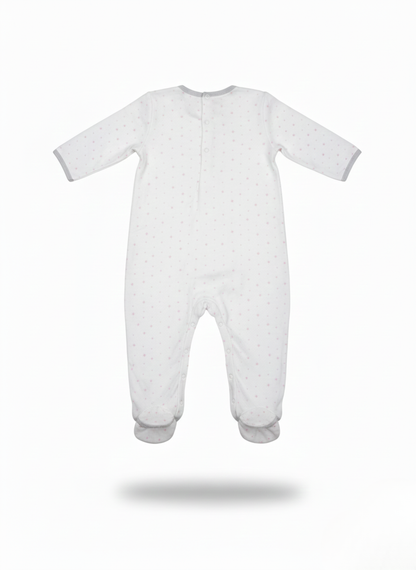 PELELE DE MANGA LARGA BLANCO CON ESTAMPADO DE ESTRELLAS