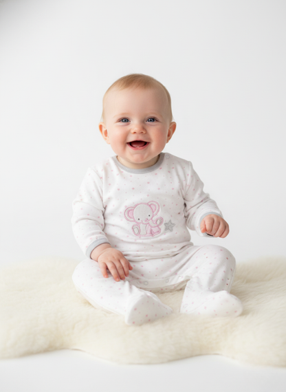 PELELE DE MANGA LARGA BLANCO CON ESTAMPADO DE ESTRELLAS