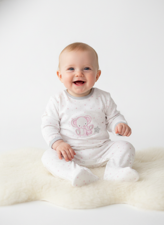 PELELE DE MANGA LARGA BLANCO CON ESTAMPADO DE ESTRELLAS