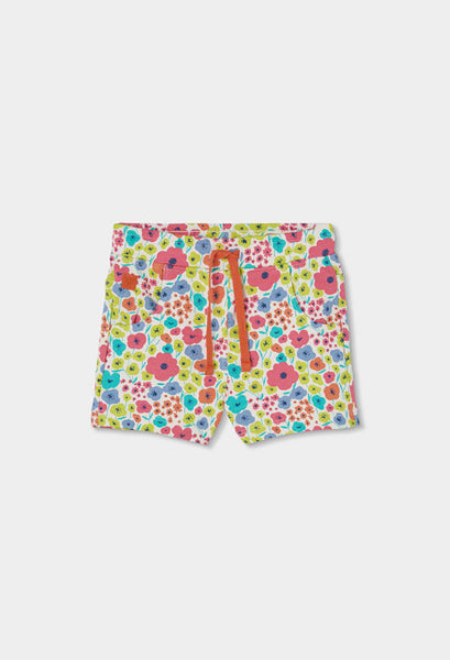 BERMUDAS DE FELPA CON ESTAMPADO DE FLORES