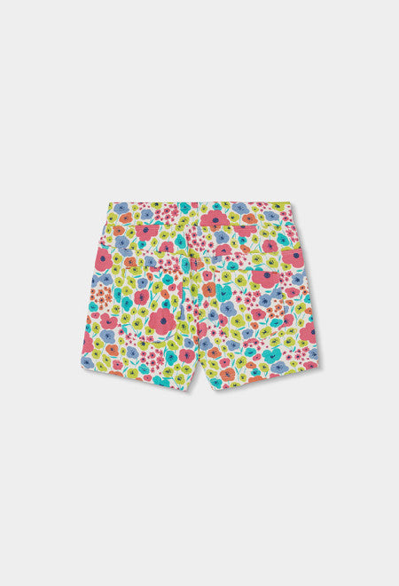 BERMUDAS DE FELPA CON ESTAMPADO DE FLORES