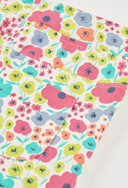 BERMUDAS DE FELPA CON ESTAMPADO DE FLORES