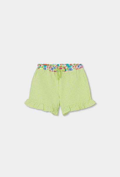 BERMUDAS POPELIN DE CUADROS VERDE