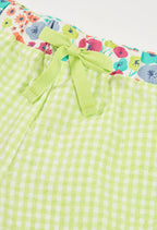 BERMUDAS POPELIN DE CUADROS VERDE