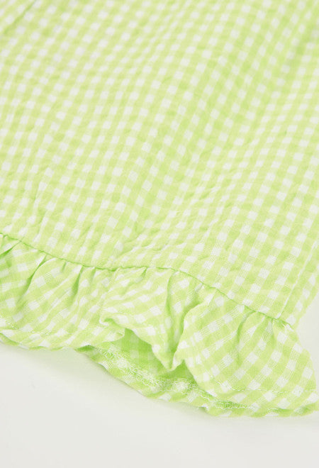 BERMUDAS POPELIN DE CUADROS VERDE