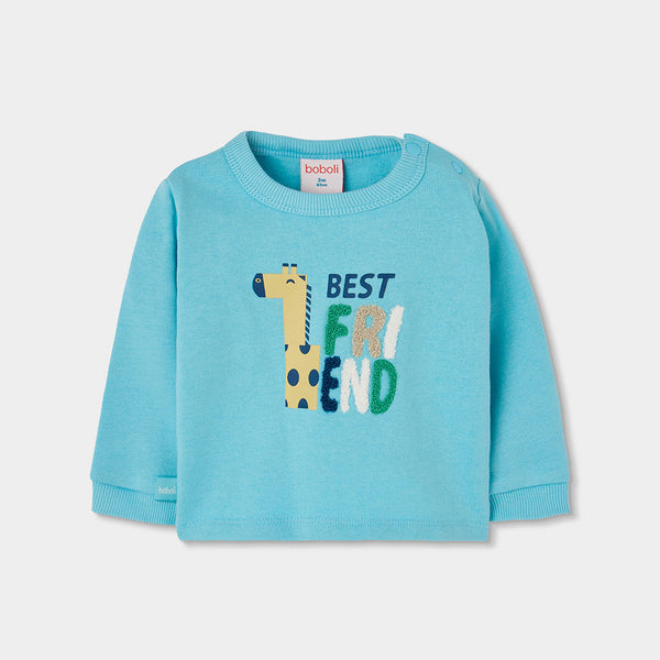 SUDADERA DE FELPA PARA BEBÉ CON JIRAFA