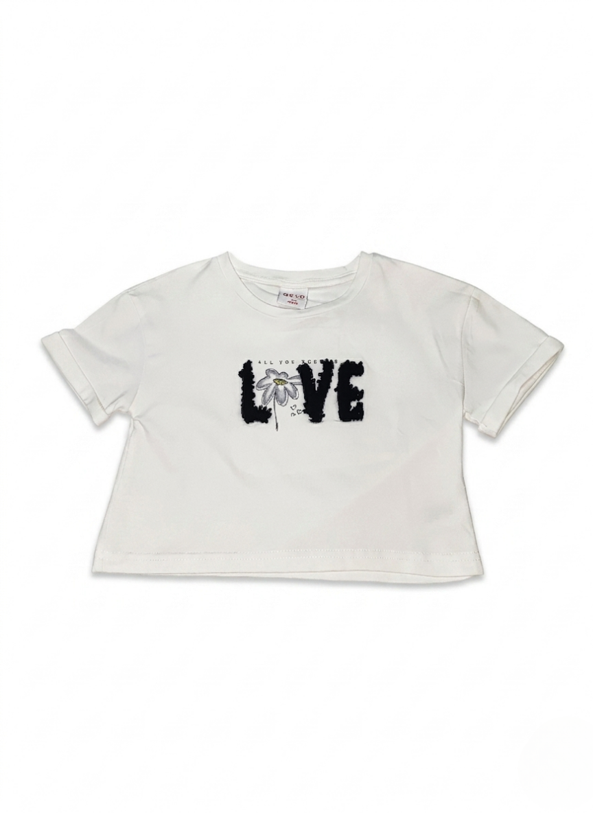 CAMISTA DE MANGA CORTA LOVE MARGARITA