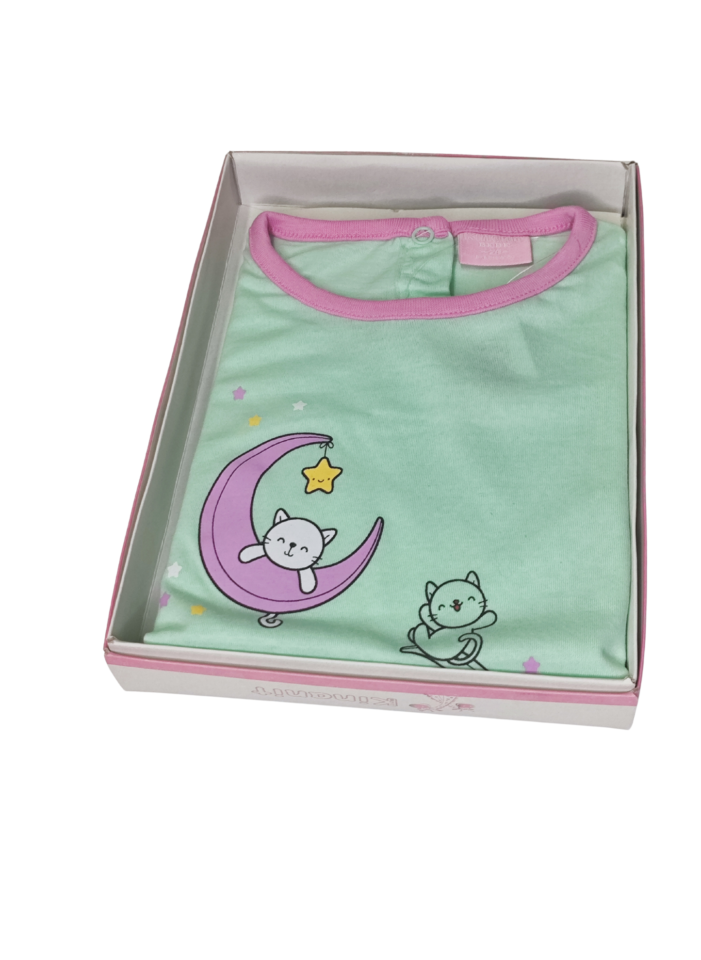 PELELE DE MANGA LARGA VERDE CON OSITOS "HELLO MOON"