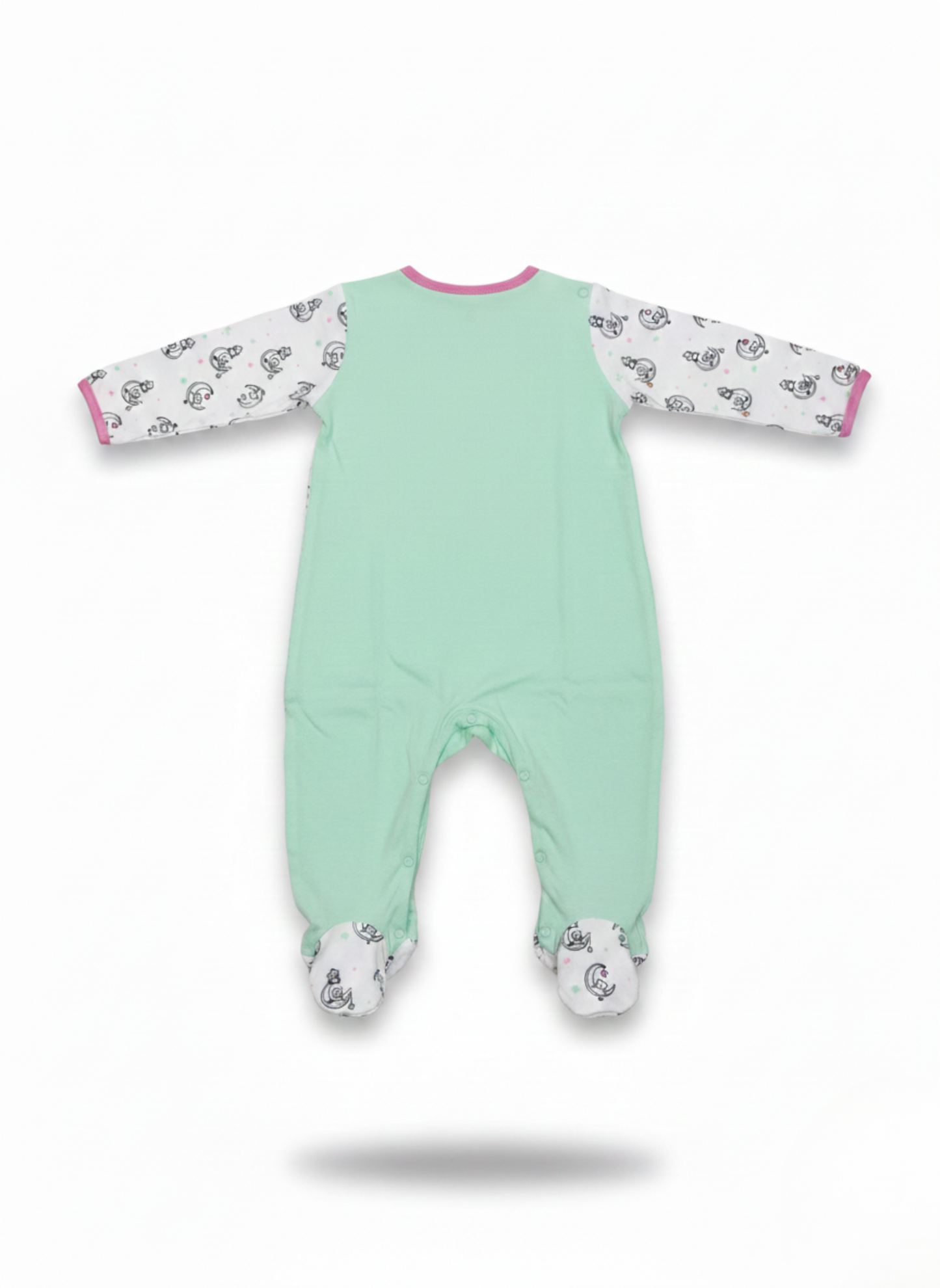 PELELE DE MANGA LARGA VERDE CON OSITOS "HELLO MOON"