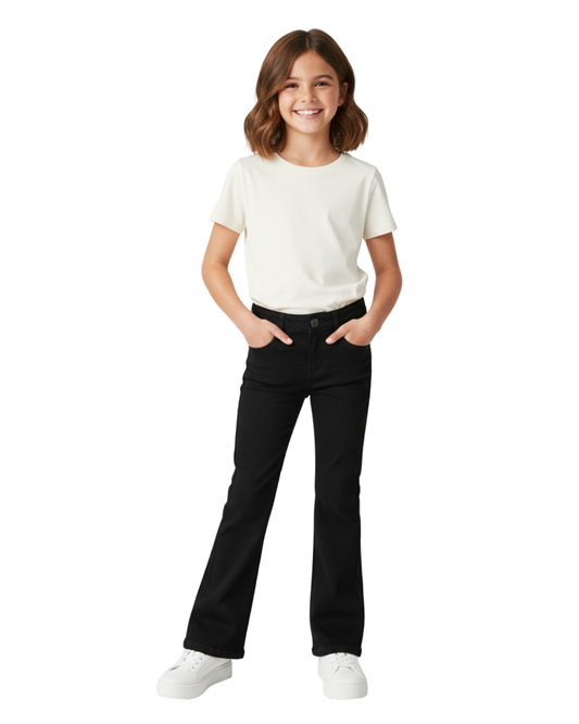 PANTALÓN NEGRO TIPO CAMPANA NIÑA